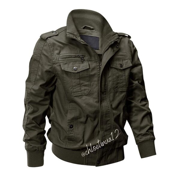 New Cotton Army Military Jacket Windbreaker Coat - Picture 10 of 13